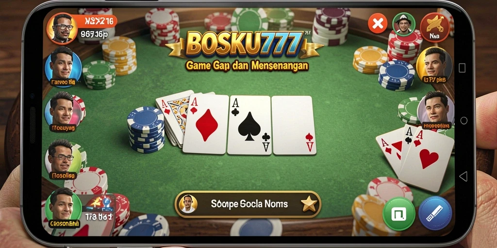 Tampilan gameplay seru di BOSKU777 yang penuh strategi.