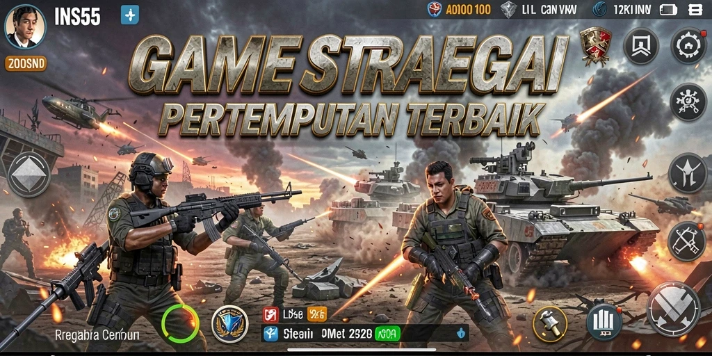 Tampilan gameplay yang menegangkan dalam pertempuran strategi SLG.