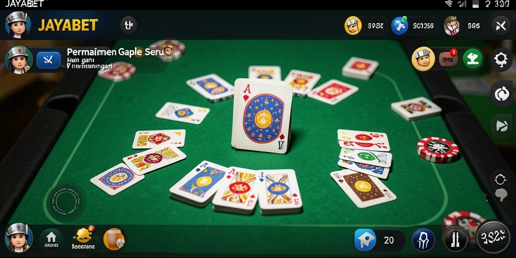 Screenshot gameplay JAYABET menunjukkan keseruan bermain Gaple.