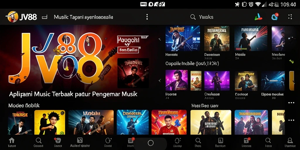 Screenshot JV88 menampilkan pengalaman mendengarkan musik yang interaktif dan menyenangkan.