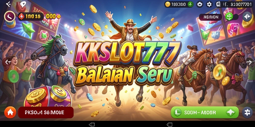 Screenshot gameplay KKSLOT777 dengan balapan yang seru dan penuh aksi.
