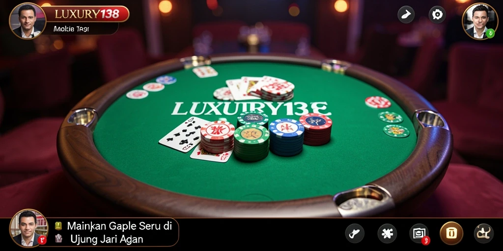 Gameplay seru Gaple dengan desain menarik.