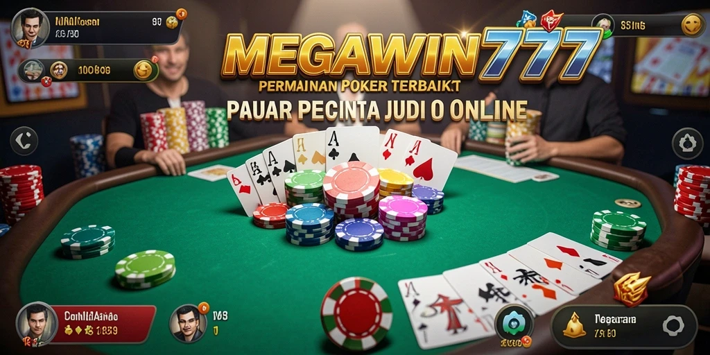 Tampilan grafis menarik dari permainan Poker di MEGAWIN777.