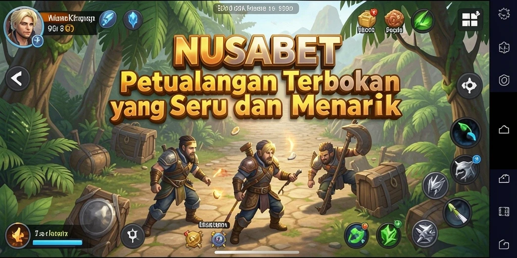 Screenshot menunjukkan permainan eksplorasi dunia terbuka di NUSABET.