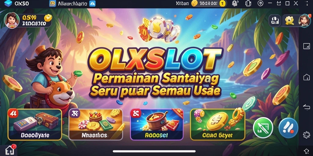 Tampilan gameplay OLXSLOT yang colorful dan menarik.