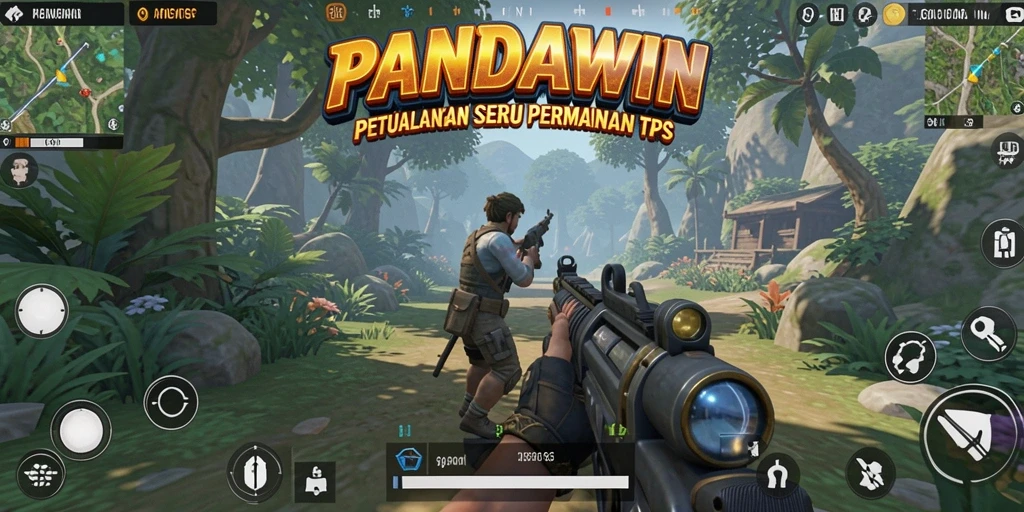 Screenshot menunjukkan aksi seru dalam permainan TPS PANDAWIN.