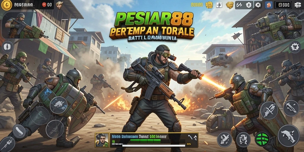 Screenshot PESIAR88 menunjukkan keseruan gameplay Battle Royale.