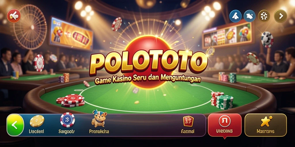 Tampilan menakjubkan dari gameplay Kasino di POLOTOTO.