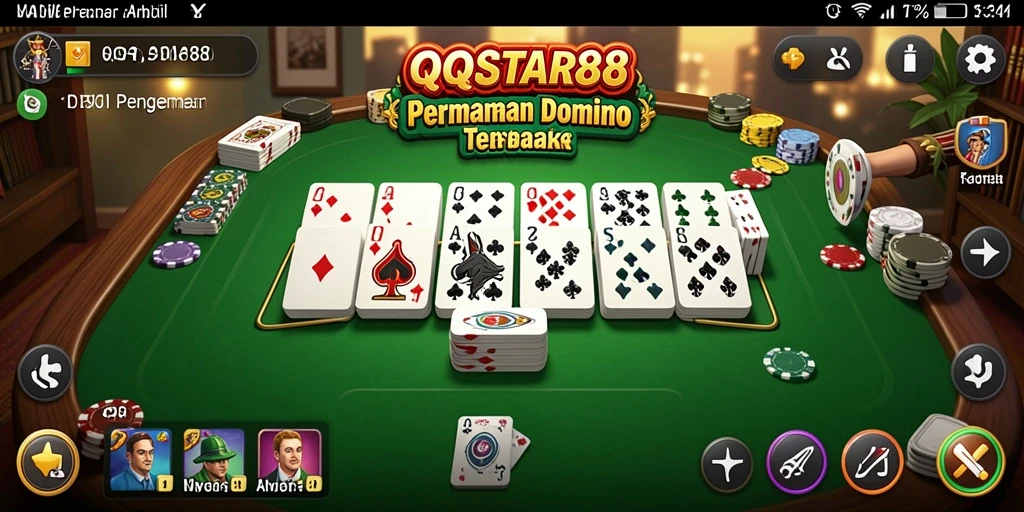 Tampilan gameplay seru dalam QQSTAR88 menunjukkan keseruan bermain Domino.
