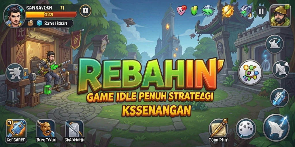 Tampilan gameplay REBAHIN yang menarik dan strategis.