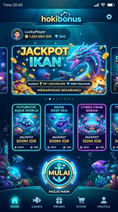 Halaman unduh aplikasi terbaru di hokibonus.
